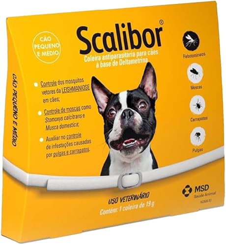 Scalibor® 19g - Coleira Antiparasitária contra mosquitos vetores da Leishmaniose - Cães porte méd...