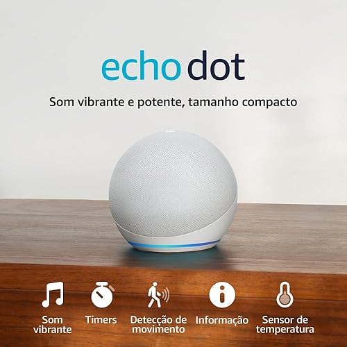 Echo Dot (Geração mais recente) | Smart speaker com Alexa, som vibrante e potente, Wi-Fi e Blueto...