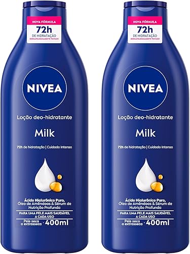 NIVEA Kit Loção Hidratante Milk Pele Seca a Extrasseca 400ml (2 unidades)
