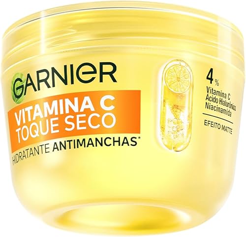 Garnier, Gel Creme Hidratante Facial Antimanchas Toque Seco, com Vitamina C, Niacinamida e Ácido ...